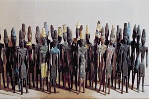 Opferstatuetten, aus dem Tempel der Obelisken, Byblos von Phoenician School