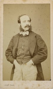 Porträt des Geigers und Komponisten Adolphe Blanc 1828-1885, ca. 1870 von Photo studio Legé and Bergeron.