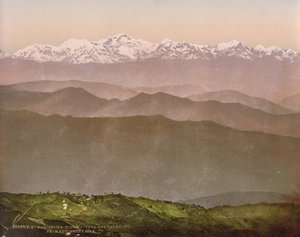 Darjeeling. Kinchinjunga und die Schneefelder von Kutcherry Hill