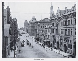 Bridge Street, Sydney (s/w Foto) von Photographer Australian