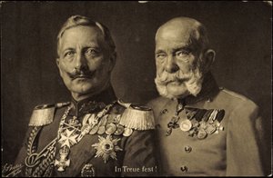 Kaiser Wilhelm II. von Preußen mit Kaiser Franz Josef I. von Österreich, Loyalität von Photographer German