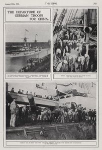 Abreise deutscher Truppen nach China zur Niederschlagung des Boxeraufstands, August 1900 von Photographer German