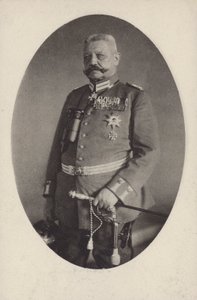 Feldmarschall Paul von Hindenburg, Kommandeur der deutschen Armee im Ersten Weltkrieg (s/w Foto) von Photographer German
