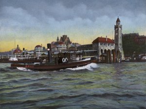 Hamburg: St. Pauli Landungsbrücken, Wasserseite