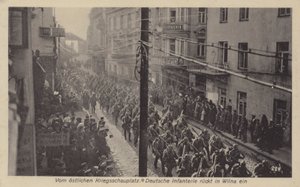 Besetzung von Vilnius, Litauen, durch deutsche Truppen im Ersten Weltkrieg von Photographer German