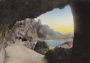 Japan, ca. 1912: Yabakei, Ohita Provinz