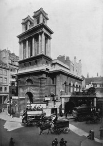 Kirche St. Mary Woolnoth, City of London, ca. 1910-1911 von Pictorial Agency