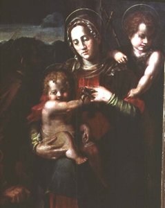 Madonna und Kind mit dem kleinen St. Johannes dem Täufer
