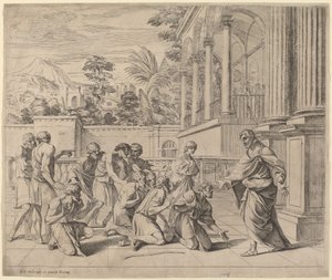 Joseph offenbart sich seinen Brüdern von Pier Francesco Mola