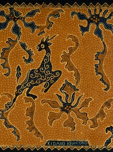 Batik mit traditionellem Design, Java, Indonesien, Detail von Blaise Nicolas Le Sueur