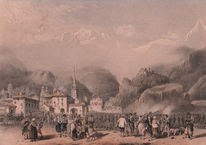 Biwak französischer Truppen in Susa, Piemont von Blaise Nicolas Le Sueur