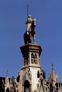 Reiterstatue von Cansignorio della Scala, Grab von Cansignorio della Scala, Werk von Bonino da Campione, Scaliger-Gräber, Verona, Venetien, Italien von Blaise Nicolas Le Sueur