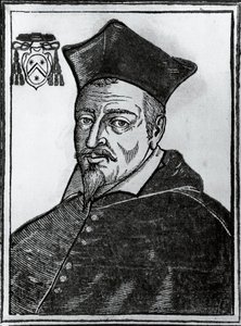Porträt von Pierre de Bérulle (1575-1629), französischer katholischer Theologe und Kardinal, Druck von Blaise Nicolas Le Sueur