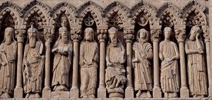 Spanien, Kastilien und León, Kathedrale Santa Maria, Fries mit alttestamentlichen Figuren von Blaise Nicolas Le Sueur