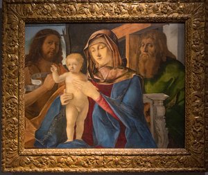 Madonna mit Kind und Johannes dem Täufer und Andreas von Pier Maria Pennacchi