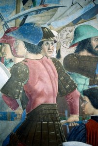 Detail aus Die Legende vom Wahren Kreuz, zeigt die Schlacht von Heraklius I. von Byzanz gegen Chosroes II. (Detail)