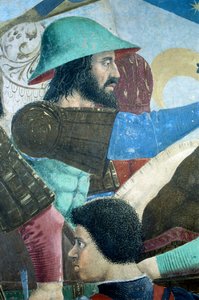 Detail aus der Legende vom Wahren Kreuz, Schlacht von Heraklius I. von Byzanz gegen Chosroes II.