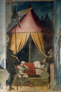 Geschichte des Wahren Kreuzes. Constantins Traum. von Piero della Francesca