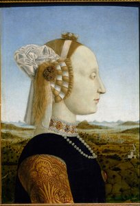 Porträt von Battista Sforza, Ehefrau von Federico da Montefeltro, ca. 1465