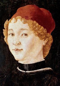 Porträt eines jungen Mannes mit rotem Hut