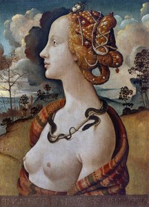Porträt von Simonetta Vespucci als Cleopatra von Piero di Cosimo