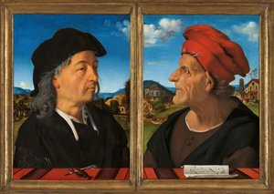 Porträts von Giuliano und Francesco Giamberti da Sangallo von Piero di Cosimo