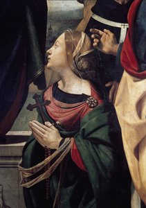 Heilige Margarita von Antiochia (Detail) von Piero di Cosimo