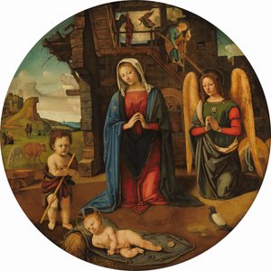 Die Geburt Christi mit dem kleinen Johannes, ca. 1495-1505 von Piero di Cosimo