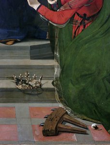 Jungfrau und Kind auf dem Thron umgeben von Heiligen (Detail)