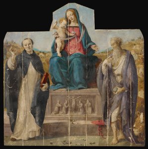Jungfrau und Kind mit den Heiligen Vincent Ferrer und Jerome von Piero di Cosimo