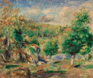 Kastanienbäume, Pont-Aven von Pierre-Auguste Renoir