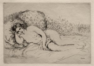 Liegende nackte Frau von Pierre-Auguste Renoir
