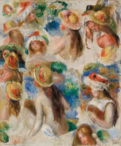 Studie von Köpfen von Pierre-Auguste Renoir