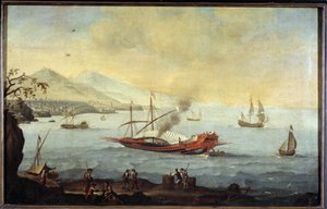 Eine Galeere im Hafen von Marseille von Pierre (school of) Puget
