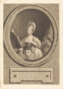Ihre Taille ist bezaubernd von Pierre Adrien Le Beau after Pierre Antoine Baudouin