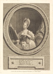 Ihre Taille ist bezaubernd von Pierre Adrien Le Beau after Pierre Antoine Baudouin