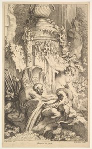 Naiaden, Tritonen und das Bad des Priapus, 1736 von Pierre Alexandre Aveline