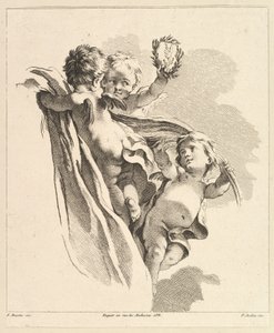 Trois Amours dont un tient un couronne, aus Quatrième Livre de Groupes d
