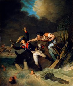 Der Tod von Herzog Leopold von Braunschweig während einer Flut in Braunschweig, Deutschland