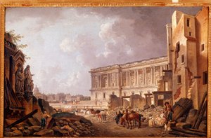 Fantastische Ansicht der Kolonnade des Louvre