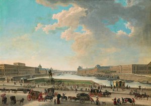 Blick auf Paris vom Place Dauphine, zwischen 1750 und 1775 von Pierre Antoine Demachy