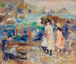 Kinder am Strand von Guernsey von Pierre Auguste Renoir