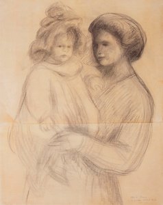 Claude Renoir in den Armen seiner Amme, Renee Jolivet; Claude Renoir dans les bras de sa Nurse, Renee Jolivet, 1903