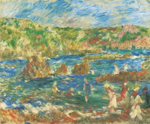 Kinder am Strand von Guernsey, ca. 1883