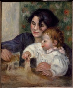 Gabrielle und Jean - Porträt des Sohnes des Malers, Jean Renoir von Pierre Auguste Renoir