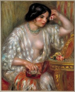 Gabrielle mit Schmuck: Gabrielle Renard, die Amme des Sohnes des Künstlers (Pierre Auguste Renoir)