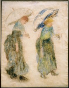 Mädchen mit Regenschirm von Pierre Auguste Renoir
