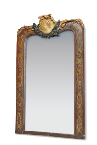 Spiegelrahmen mit einem Medaillon „Mädchenkopf“ für Madame Charpentiers Salon, ca. 1878-79 von Pierre Auguste Renoir