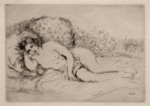 Liegende nackte Frau von Pierre Auguste Renoir