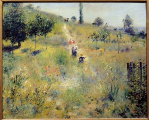 Pfad in hohen Gräsern. Gemälde von Pierre Auguste Renoir (1841-1919) 1875 Paris, Musée d